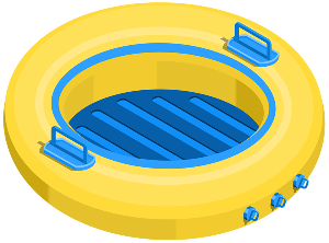 an round inflatable dinghy
